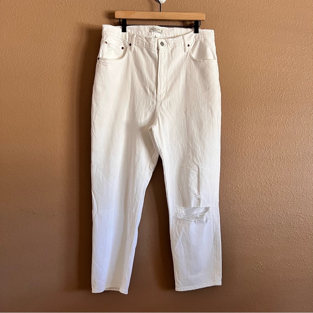 Abercrombie & Fitch The Ankle Ultra High Rise Curve Love Irregular Jean Size 34